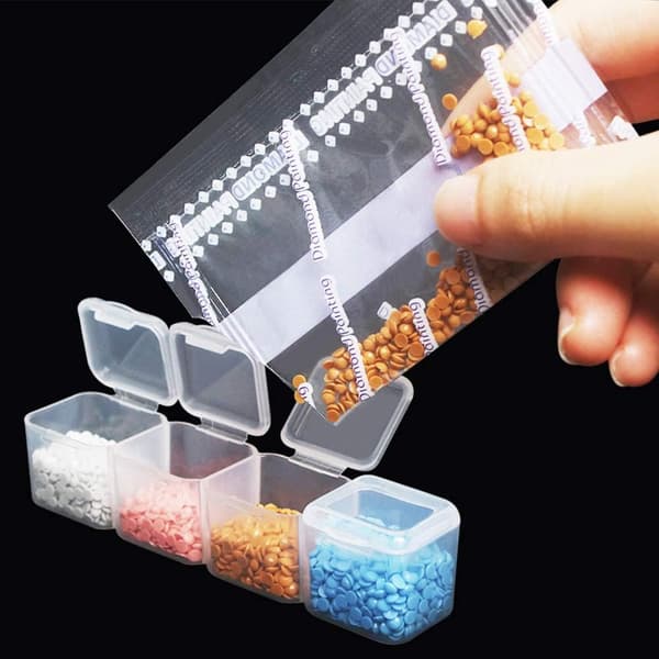 Diamantbroderingslåda, 3-pack Diamantmålning Låda med 28