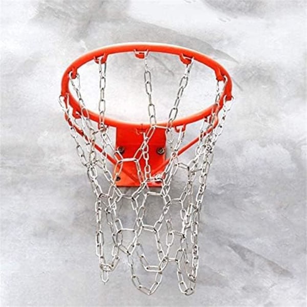 Basketballnett, kraftig kjedevev i rustfritt stål,