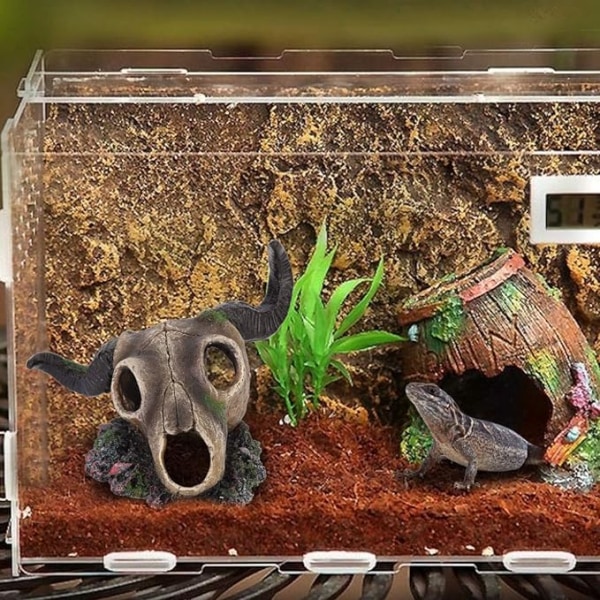 Harts ornamenter i resin, simulerad resinakvarium, glas