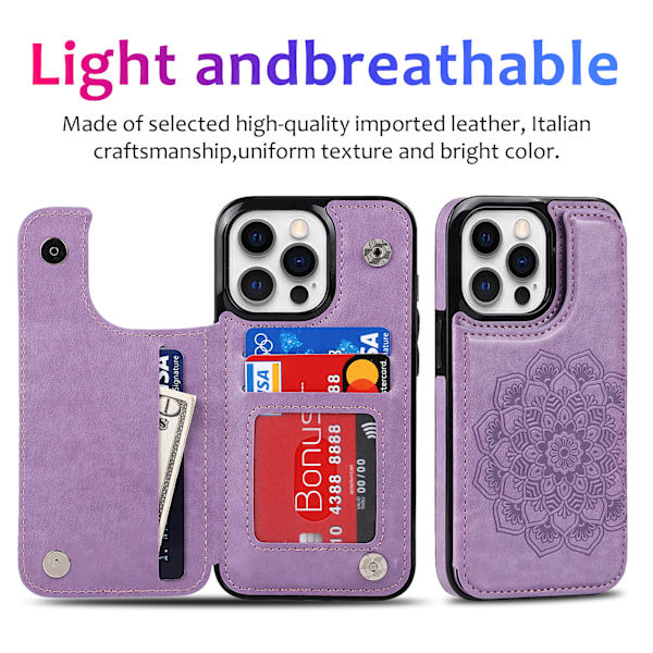 1 stk Kompatibel med iPhone 13 Pro Max Wallet Case med Kort
