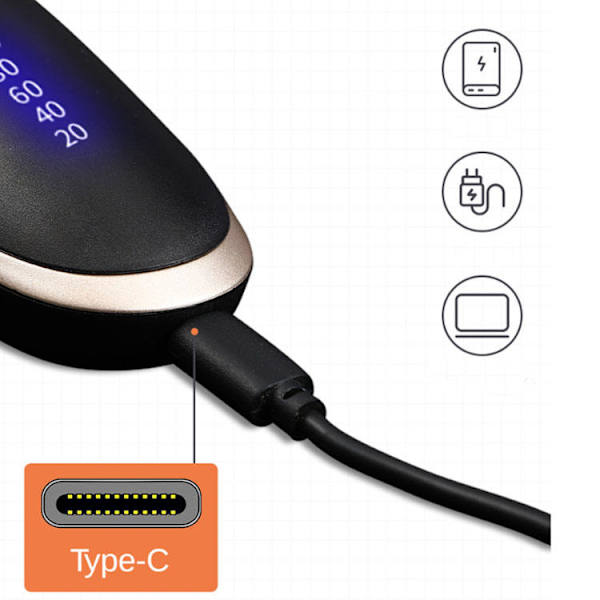 1 stk. (Guld) Elektrisk Dyreklipper Hund Barbere USB Opladning Kæledyr