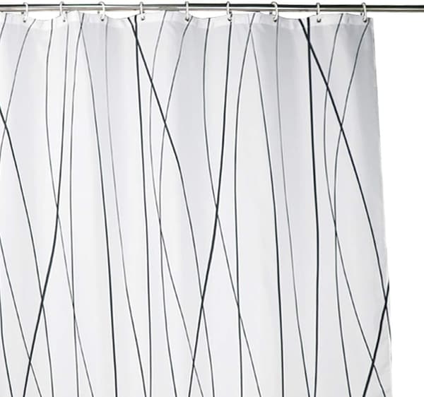 Design Duschdraperi i Polyester med Krokar, Mögelresistent