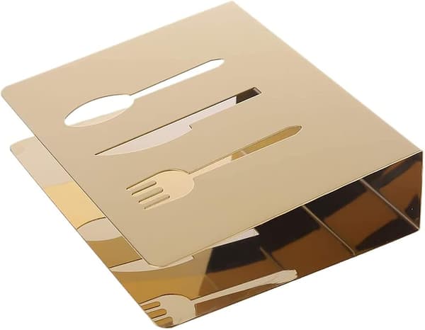 12,1*3,2*8,4cm, (guld) 2 stk. rustfrit stål serviet holder
