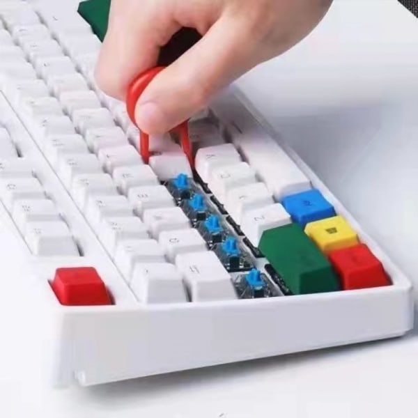 1 stk (Rød) Særpræget Keyboard Rengøring 5 i 1 Rengøring