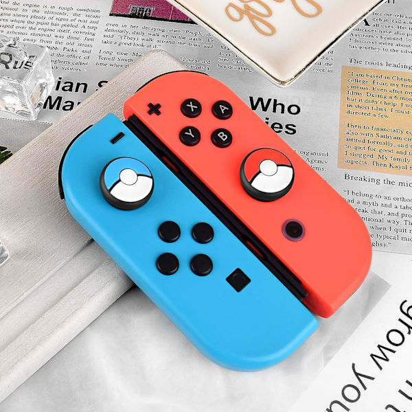 4-pack - Röda och blåa tecknade bollskydd för Switch /