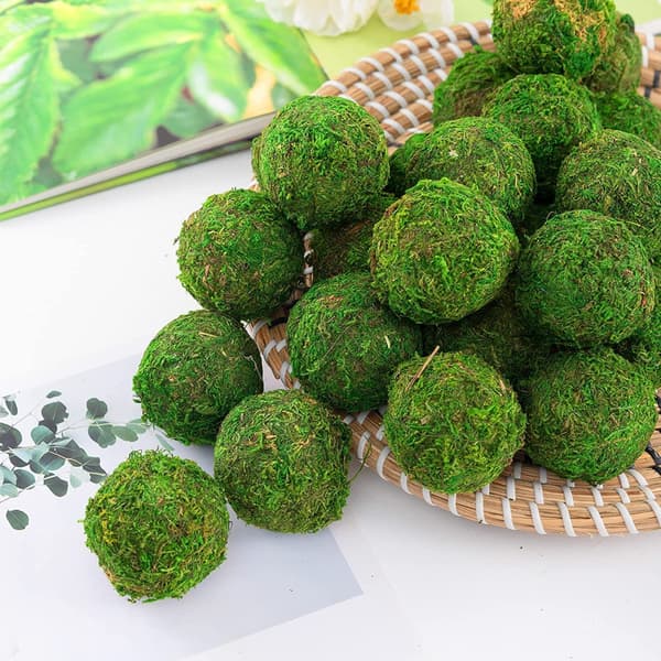 6 stycken mossbollar, mossbollar, trädgårdsmossa blomkrukor