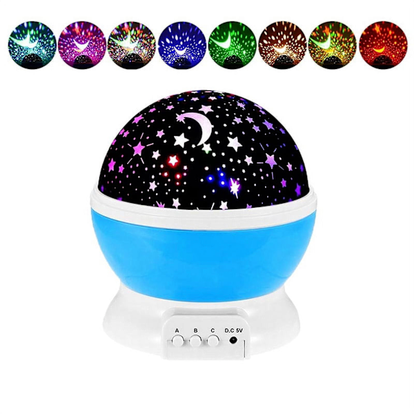 Stjerner Stjernehimmel LED Nattlys Projektor Månelampe Batteri USB
