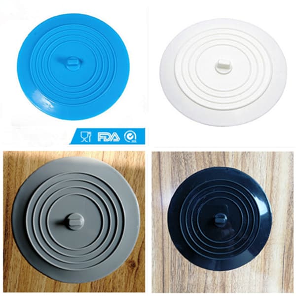 4-pak Badekarsstop (Hvid+Blå+Sort+Grå), Universal 15cm