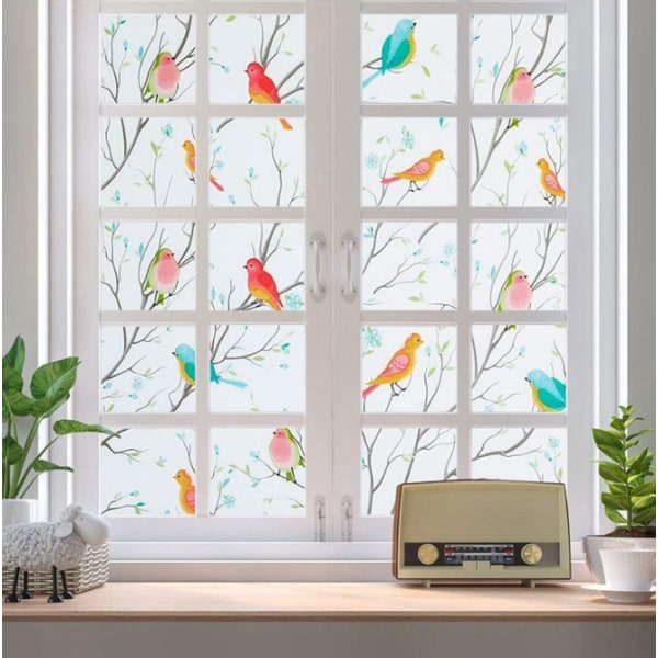 Glasdekoration 200 x 30cm färgad frostad glasdekal