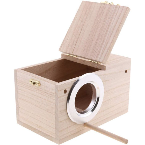 Träfågelholk, Parakitholk Bo Nesting Matningsstation Papegoja