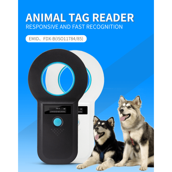 Pet Microchip Scanner, 134,2KHz Animal Microchip Reader, RFID