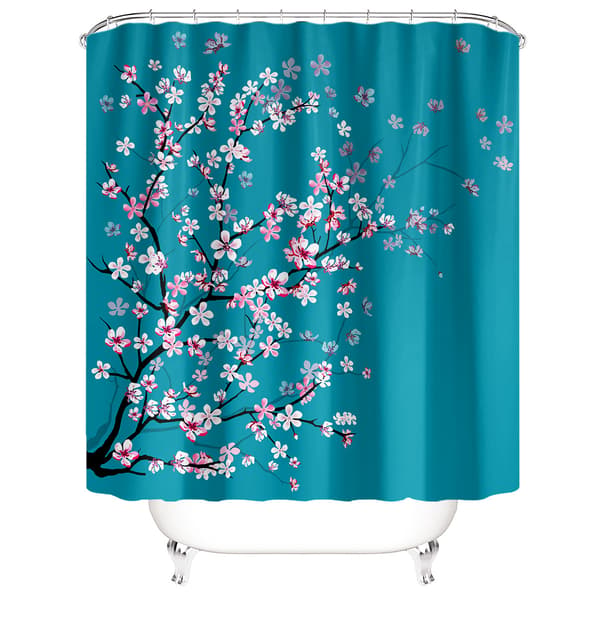 Bruseforhæng, Sakura Blomstermønster, Tekstil Badeværelses Dekorationssæt