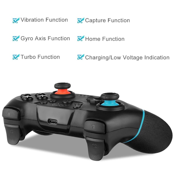 Trådløs Controller, Trådløse Bluetooth-controllere til Nintendo Switch/Nintendo Switch Lite, Gamepad Joy