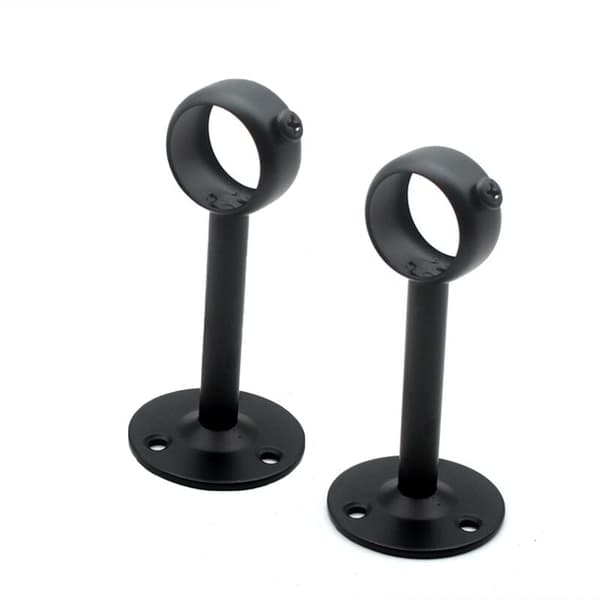 Justerbar takfäste för gardinstång, 2-pack, svart