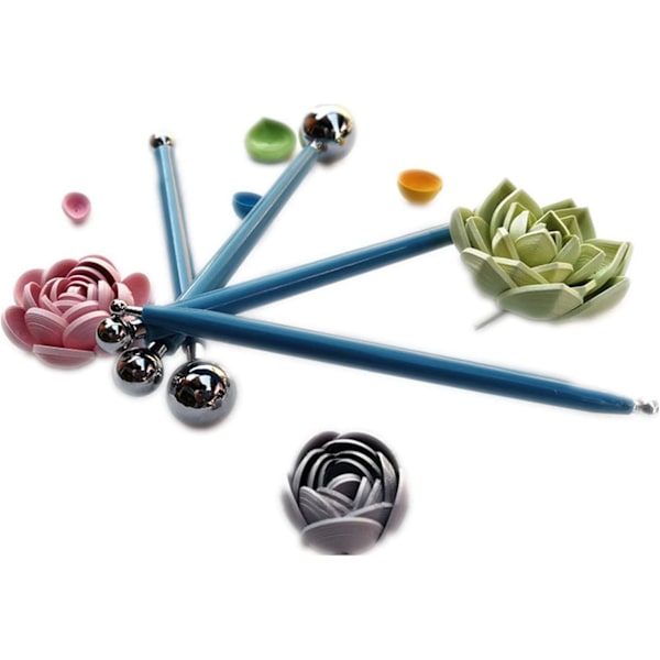 1 set med 4 st skulpteringsverktyg, bollstylus, prickverktyg, lera
