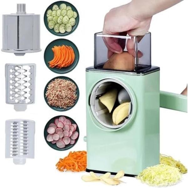 Manuell Multifunktionell Mandolin Slicer med Veva Safe - Grönsaks- och Potatisrivare, Juliennestrimlor