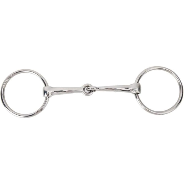 1 rustfrit stål heste ring med hul ledåbning og løs