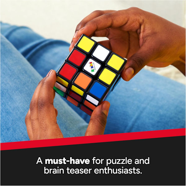 Spel Rubik's Cube, den ursprungliga 3x3 färgsammansättande pusslet, klassisk kub för problemlösning