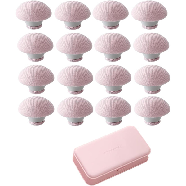 16 st Rosa Quiltfixare, söta runda täckehållare, plast