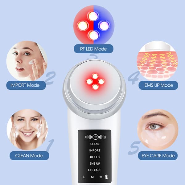 1 Styck Vit Microcurrent Introducer Bärbar Ansikte