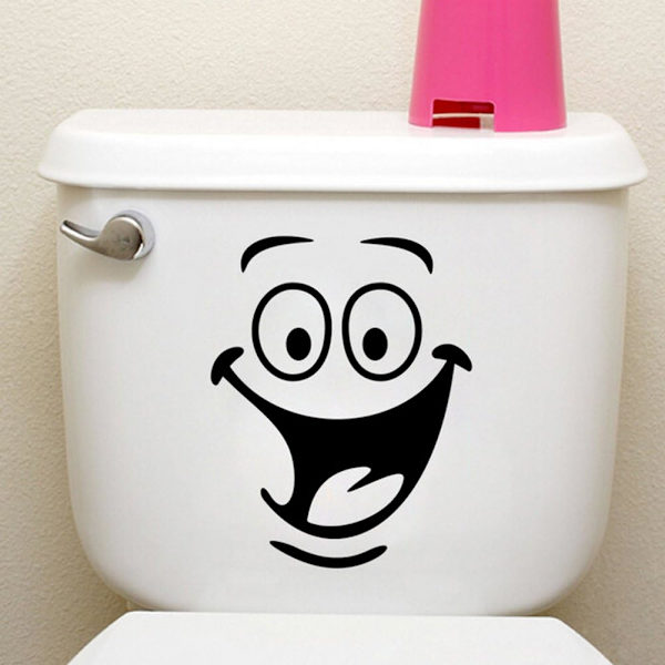 Hauska animaatio suuret silmät söpö wc-seinätarra kylpyhuoneen kodin tarra makuuhuoneen keittiön taidekuva DIY-seinämaalaukset vinyyli