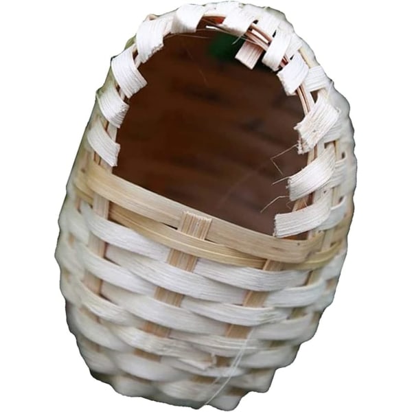 Lanrui 2 stycken äggformade äggbon, bambu fågelbon