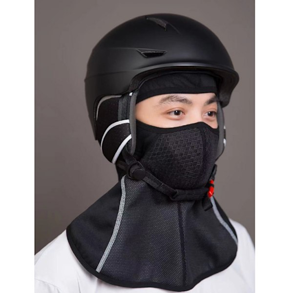 Musta Moottoripyörä Balaclava Hiihtopyöräilynaamio Moto Cross MTB