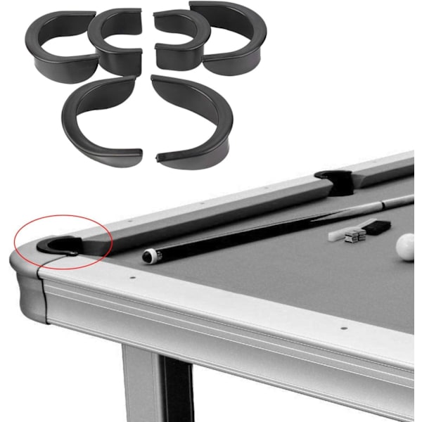 6 stk. Biljardbord Hull Biljardbord Foringer Gummi Lomme