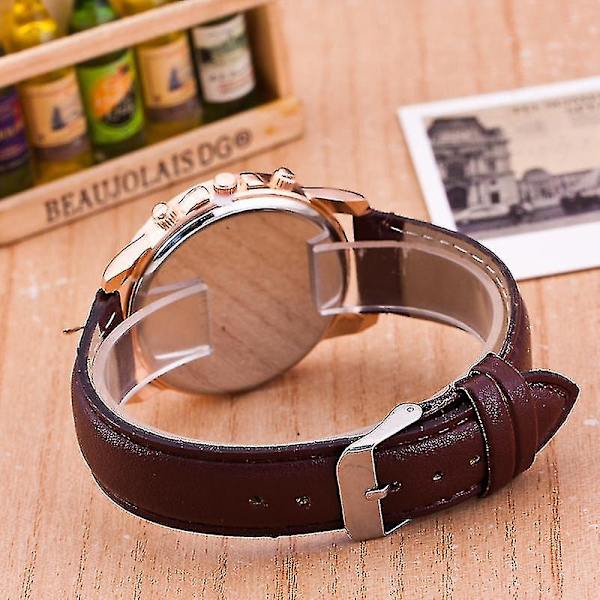 Luksus Brand Læder Quartz Ur Dame Herre Mode Armbånd