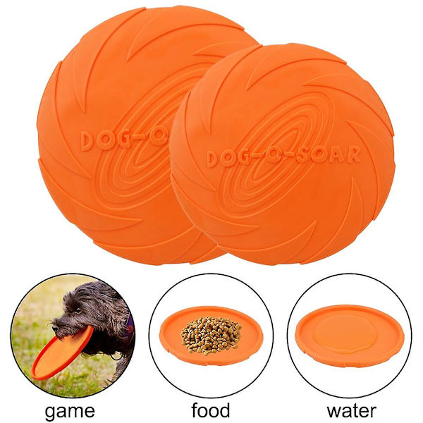 Hunde Tyggeleker Hundeflygende Skiver Myk Gummi Motstandsdyktig Mot Tygging Hund
