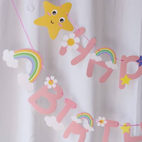 Gratulerer med dagen glitterbannere hengedekorasjon