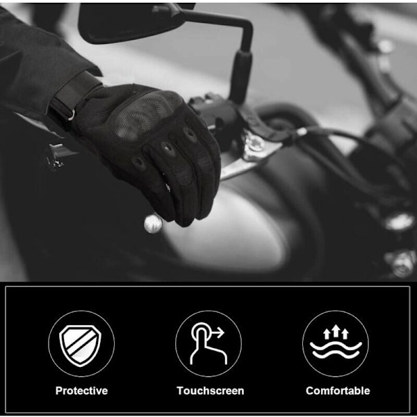 Motorcykelhandsker Fuld Finger Touch Screen Motorcykelhandske CE Ap