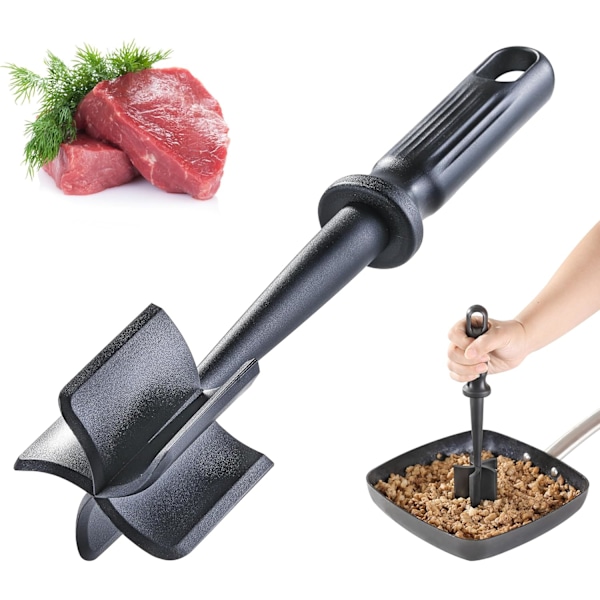 Kødkværn til Hakket Kød, Varmebestandig Hamburgerkød-Kværn, Nylon 5 Buede Blade Kværn, Non-Stick Kødhakker, M