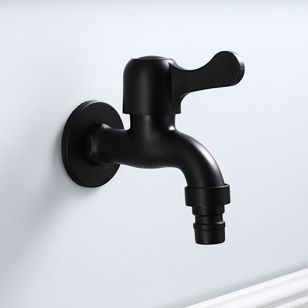 Black Style Wall Mounted Faucet 304 Stainless Steel Quick Open Ou