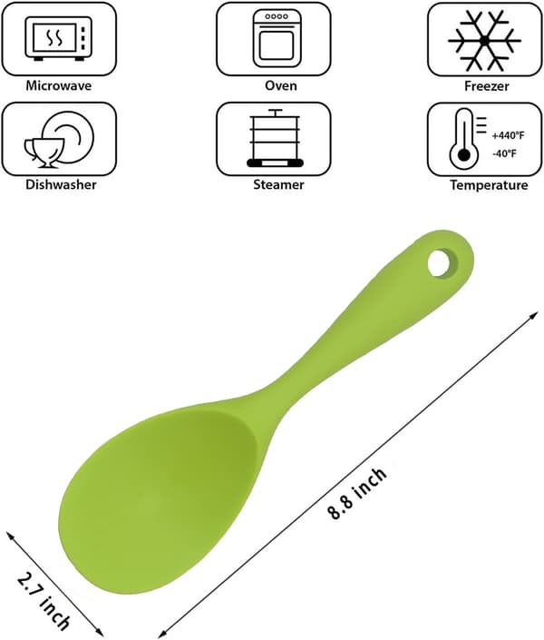 Serveringsske, 2 Sæt Ris Serveringsske, Silikon Køkken