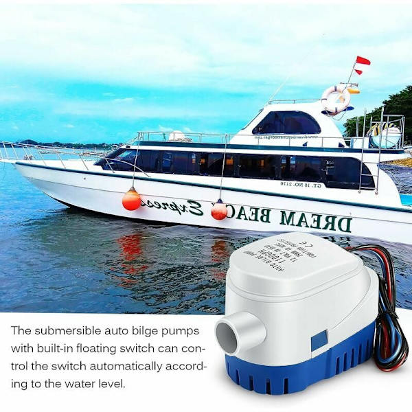 Bilgepumput, 12V 1100 GPH Automaattinen Bilgepumppu Uppovesi Marine