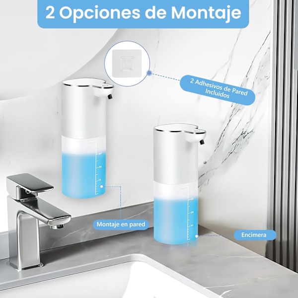 Sæbe Dispenser til Badeværelse, Automatisk Sæbe Dispenser, Elektrisk Sæbe Dispenser med Infrarød Sensor