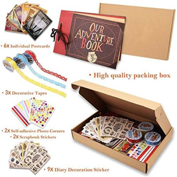 Seikkailukirja-albumimme Valokuva-albumi Käsintehty Scrapbooking DIY Laajennettava Scrapbooking-albumi
