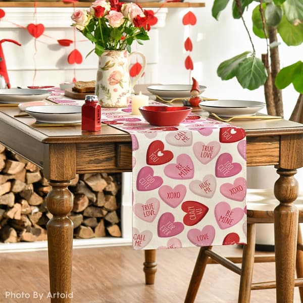 Dug, Valentinsdag-serie, 13x72 tommer, pink