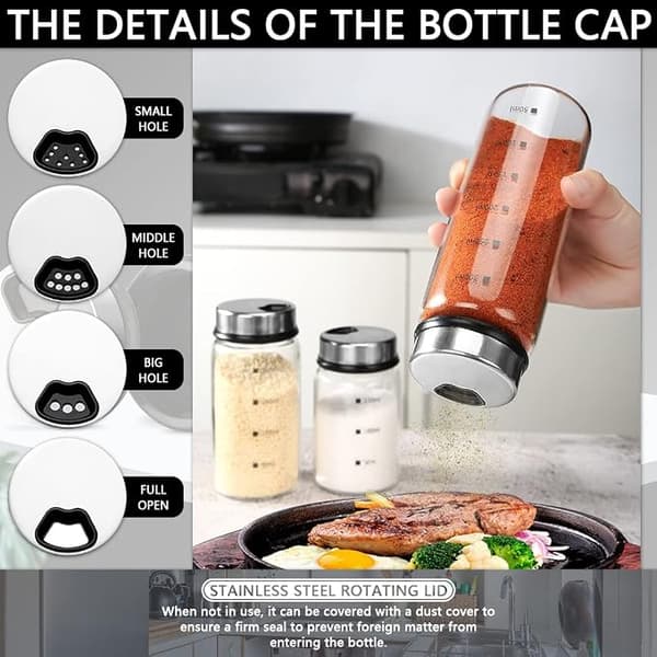 1 stk Krydderidåser, Borosilikatglas Krydderidåser, 200ml Opbevaring