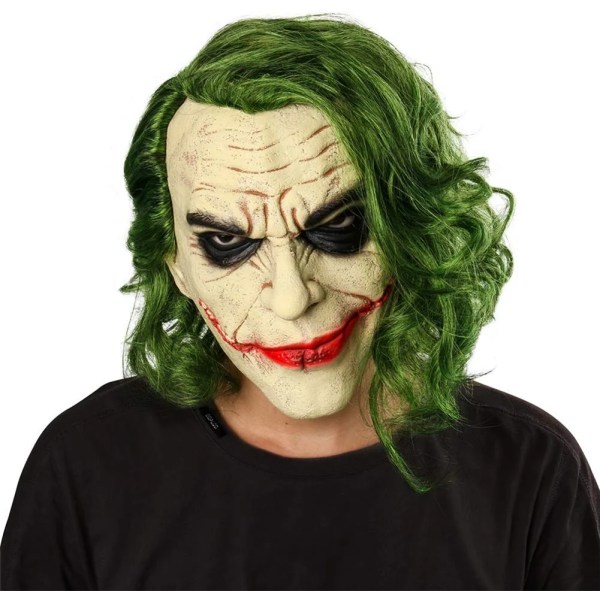 Joker Latex Mask Huvudbonad Joker COS Halloween, Joker Arthur Fleck