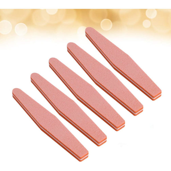 10 stycken nagelfil, svamp, dubbelsidig poleringsplatta,