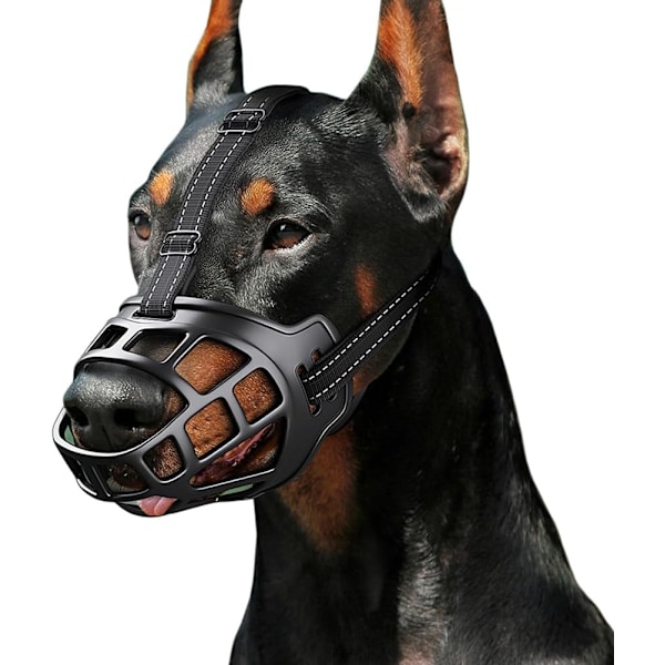 Dog Muzzle, Breathable Basket Muzzle to Prevent Barking, Biting a