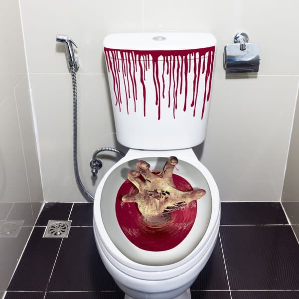 Sett med 2 Halloween Toalettsetedeksler 3D Horror Morphing Dekal
