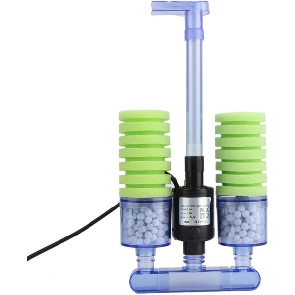 Akvarium Biokjemisk Svampfilter Fiskedam Filter Luftpumpe