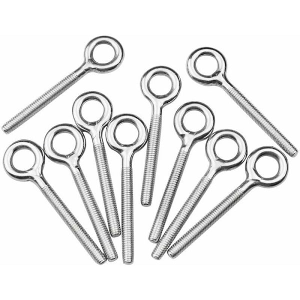 25-pack M4 ögleskruvar svetsade ringbultar skruvringar öglekrok B