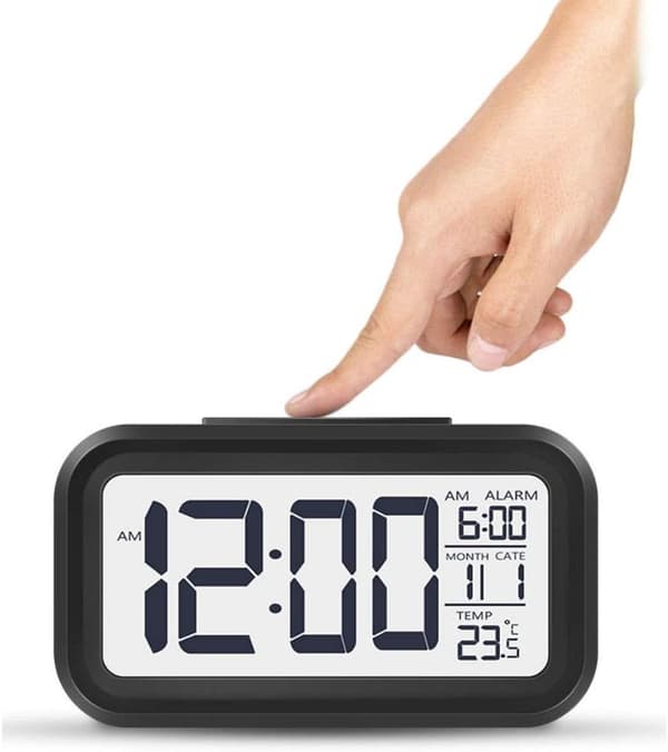 Digital väckarklocka, HD stor skärm elektronisk väckarklocka med