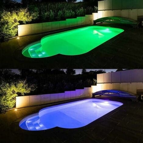 Simljus för pool, 35 W extraplatt simljus RGB dimbar