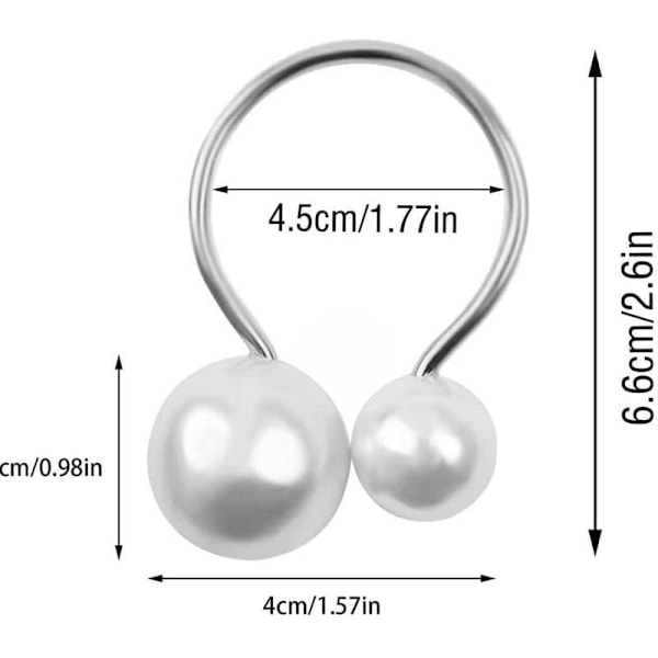 Perle Serviettringer Sett med 6, Gull Metall Serviettholder Spisebord Dekorasjon Rustikk Middagsbordeksempel for Bryllup