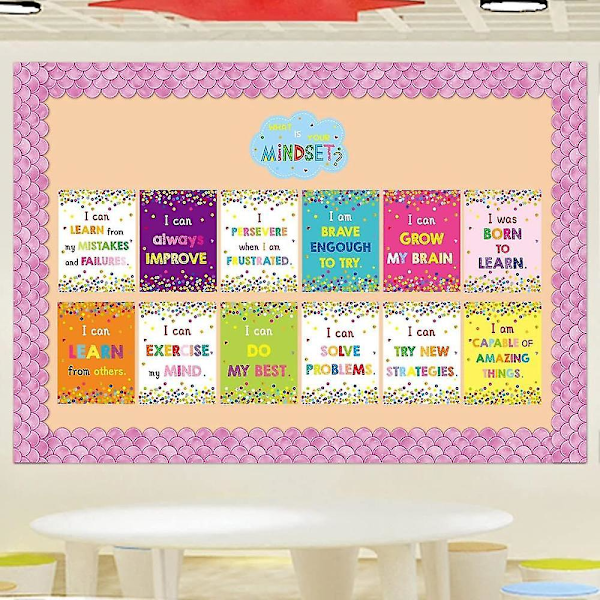 20m Ombre Purppura Scallops Bulletin Board Borders Rainbow Straight